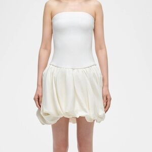 Never worn SIMKHAI Pollie Strapless Mini Bubble Dress